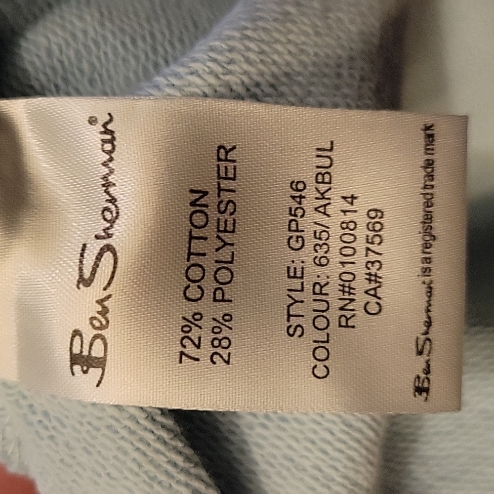 Ben Sherman Light Blue Drawstring Sweats Size Large - Picture 6 of 6